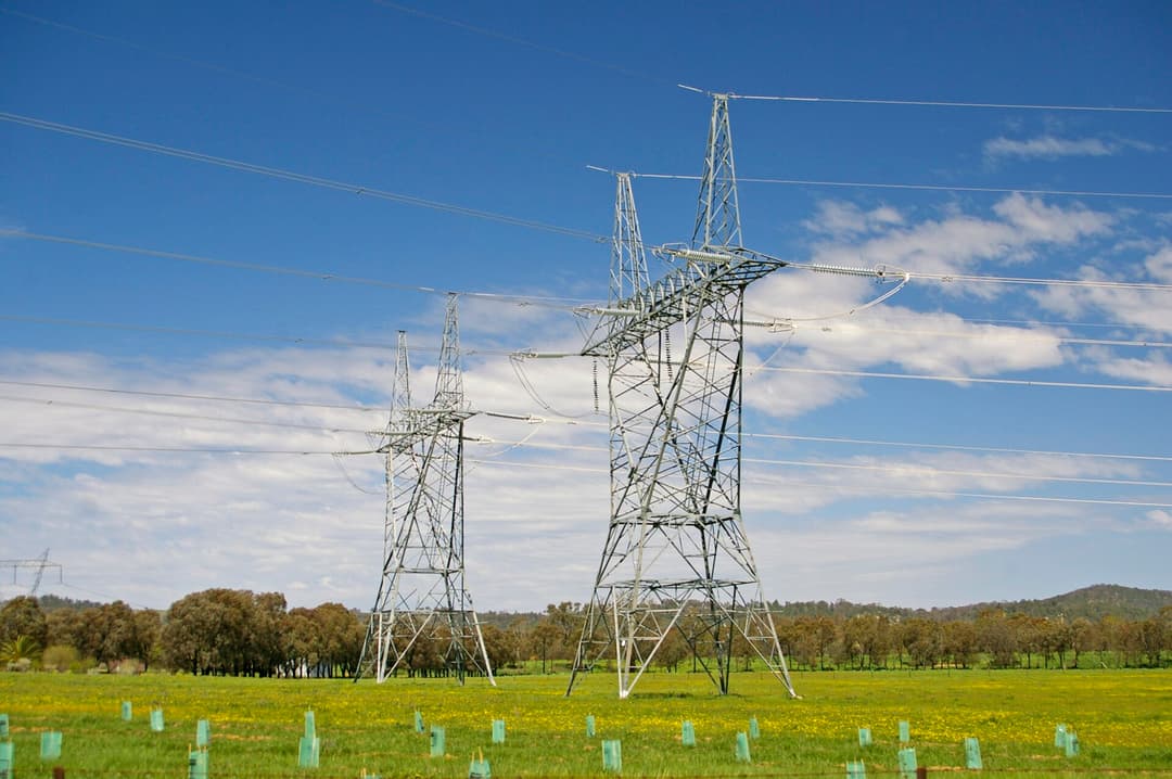 Electricity pylons at Gregadoo, New South Wales